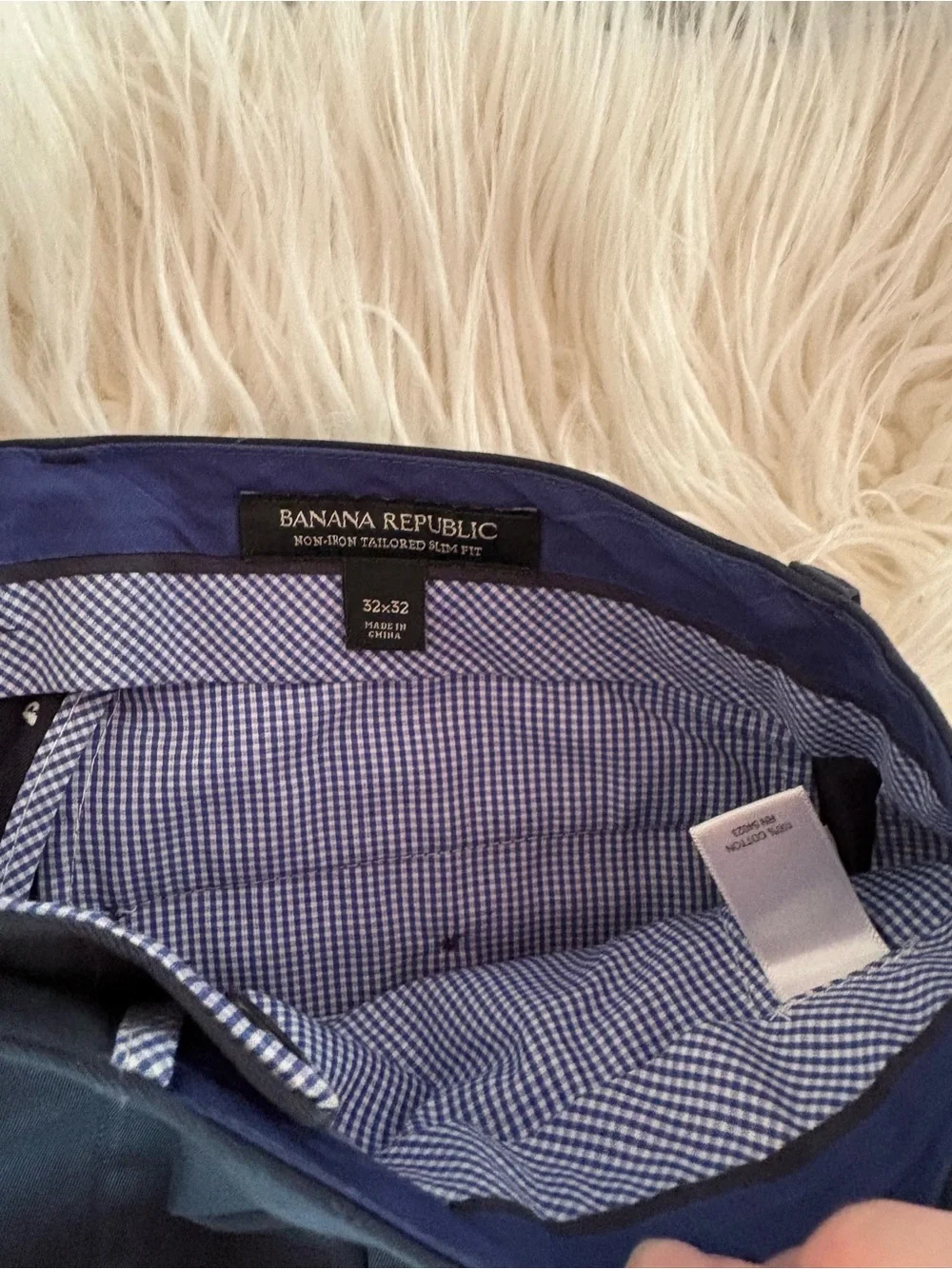 Banana Republic Tailored Slim Non-Iron Dress Pants Navy 32x32 Men’s